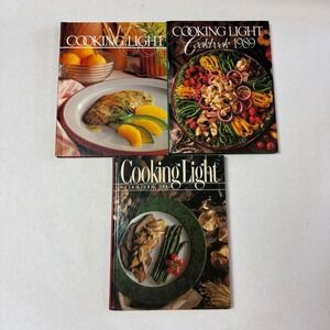 Vintage Cooking Light Cookbook Set 1988 1989 1990 Oxmoor House Hardcover 3 Books